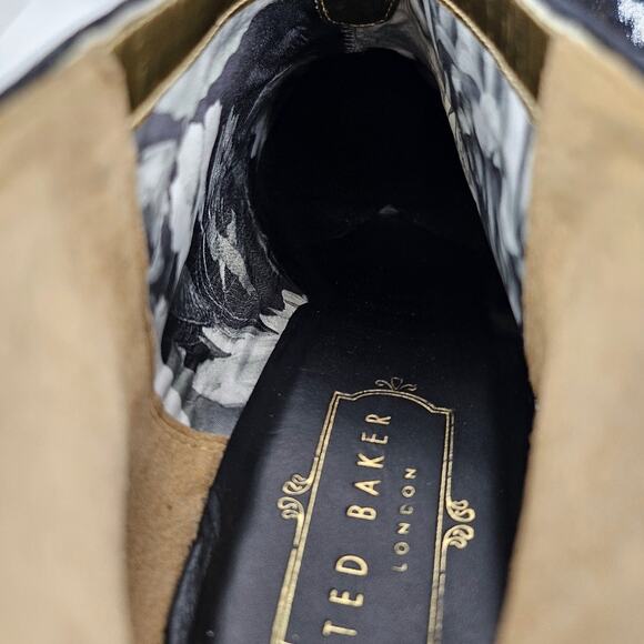 TED BAKER LONDON WOMEN'S BLACK LEATHER HIGH-HEELED ANKLE BOOTS – SIZE 38.5 (8.5) - Picture 11 of 14